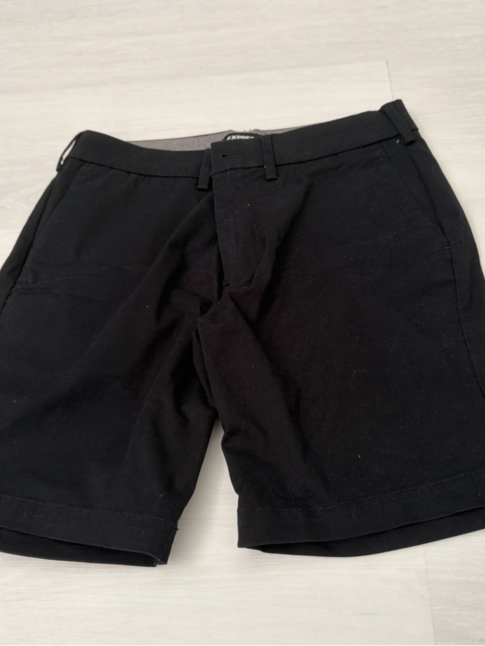 Express Black Flat Front Men's Shorts